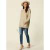 Seta T Women's Fall Winter Round Neck Long Sleeve Casual Tunic Sweater with Pockets - 2 of 4