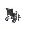 Drive Medical Bariatric Heavy Duty Transport Wheelchair with Swing Away Footrest, 22" Seat, Blue - image 3 of 4