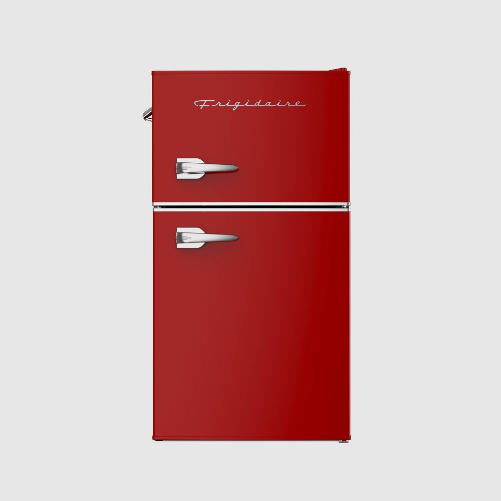 Photos - Fridge Frigidaire 3.1 cu ft 2 Door Retro  with Side Bottle Opener Red: Compact Refrigerator-Freezer for Dorms 