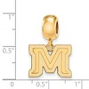 Black Bow Jewelry 14k Yellow Gold Plated Sterling Silver Montana State Bobcats NCAA Bead Charm - 2 of 3