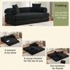 78.5" Corduroy Folding Convertible 3-Seater Sofa with Sleeper & DIY Modular Design - 3 of 4