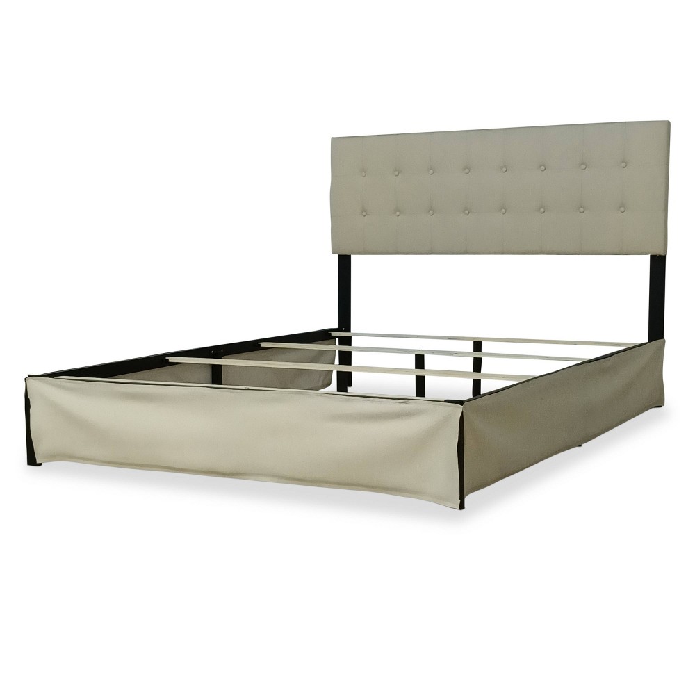 Home Design King Larry Panel Bed Beige