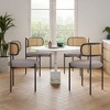 AZL1 Life Concept Dining Sets Modern Upholstered Chairs Set of 4, Accent Kitchen Chairs Rattan Back for Dining Room, Gray, 20.5"*20.5"*30" - 4 of 4