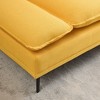 89'' Linen Couches,Modern Upholstered Loveseat Sofa with Adjustable Armrests  with Black Metal Legs for Living Room Small Spaces - 4 of 4