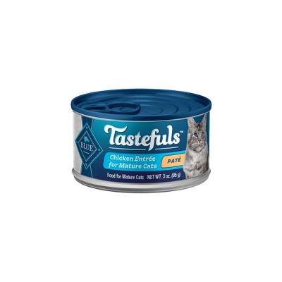 Blue Buffalo Tastefuls Mature Cat Chicken Entree Pate Senior Wet Cat Food - 3oz