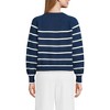 Lands' End Women's Drifter Raglan Button Bib Crew Neck Sweater - 2 of 4