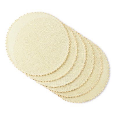 Martha Stewart Woven Water Resistant Lindos Placemat Set 6-pack, 15 ...