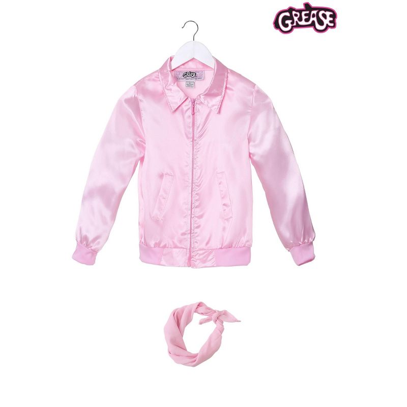 HalloweenCostumes.com Grease Girl's Pink Ladies Costume Jacket., 4 of 9