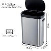 Acekool 50L Touchless Motion Sensor Trash Can with Soft-Close Lid, Automatic Stainless Steel Garbage Bin for Kitchen, Office, Home - 2 of 4