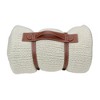 Northlight Ivory Super Plush Knitted Throw Blanket with Carrying Band 60" x 60" - 4 of 4