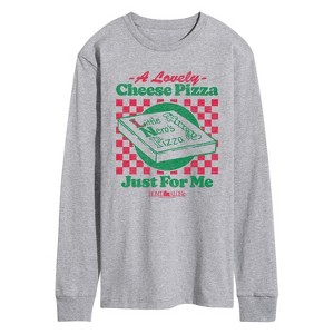 Men's - Home Alone - Lovely Cheese Pizza Just For Me-Men's Long Sleeve Graphic T-Shirt Long Sleeve Graphic T-Shirt - 1 of 3