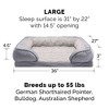 FurHaven Velvet Waves Perfect Comfort Cooling Gel Top Memory Foam Sofa Dog Bed - 4 of 4