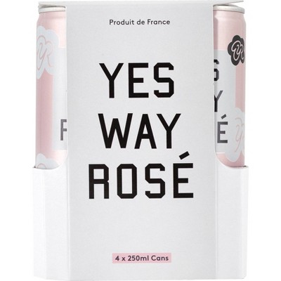 Yes Way Rosé Wine - 4pk/250ml Cans