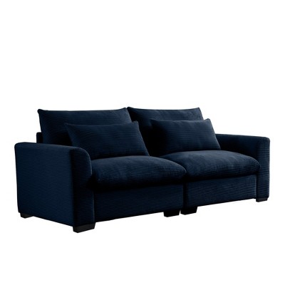 NicBex 86.6 Inch Corduroy Sofa Couch 2-Seater Sofa with Armrests for Living Room,Apartment,Bedroom