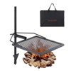VEVOR Swivel Campfire Grill, Fire Pit Grill Grate over Fire Pits, Heavy Duty Steel Grill Grates, 360° Adjustable Open Fire Cooking Equipment, Black - 2 of 4