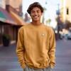 Dalix Ghost Embroidery Relaxed Crewneck Sweatshirt Soft Fleece Fit Lounge Mens - 3 of 4