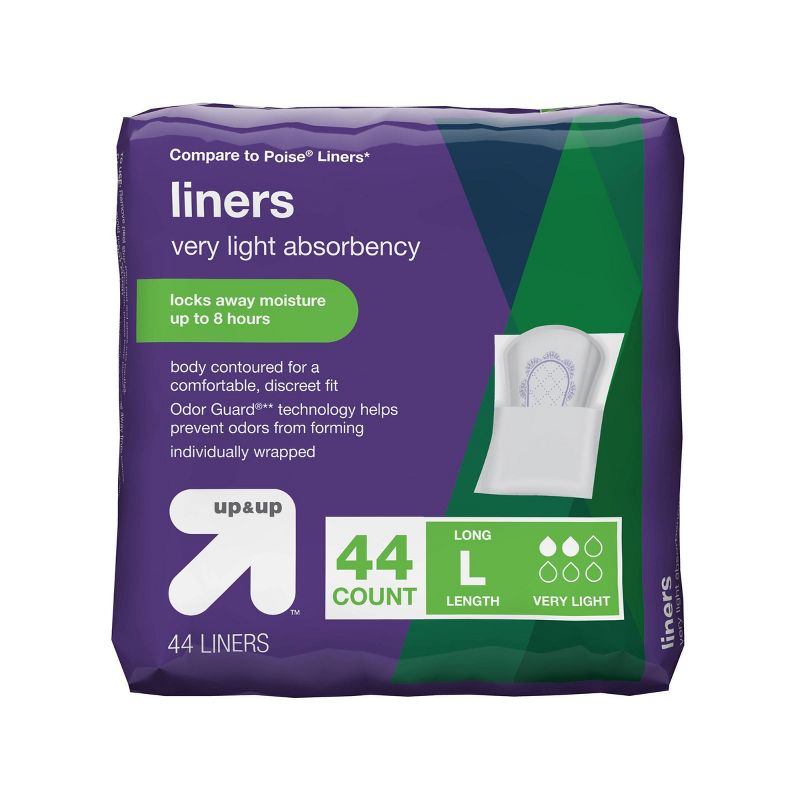 Panty Liners - Very Light Absorbency - Long - up & up™, 2 of 4