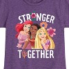 Girls' - Disney Princess - Moana Rapunzel Ariel Stronger Together Fitted Short Sleeve Graphic T-Shirt - 2 of 4
