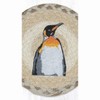 Earth Rugs Durable Penguin Round Coaster – Large 7" Rustic Wildlife Tabletop Protector - 3 of 3