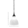 Toltec Lighting Juno 1 - Light Pendant in  Matte Black with 11.75" White Marble Shade - 2 of 2
