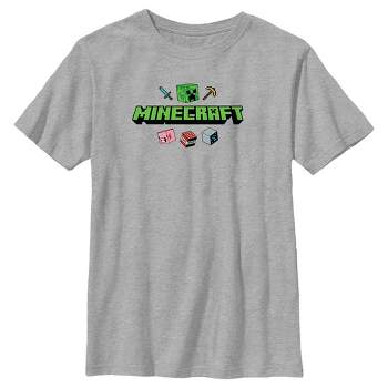 Boy's Minecraft Icons Logo T-Shirt