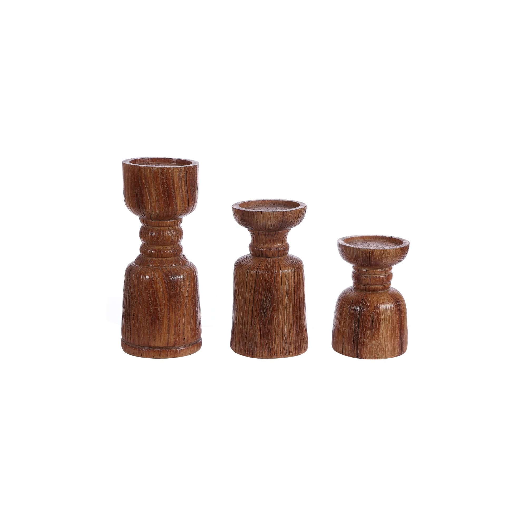 Lia Set Of 3 Candle Holder - RDC1202 - Brown - Safavieh