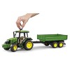 Bruder John Deere 5115M Tractor with Trailer - 2 of 4