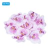Unique Bargains DIY Craft Hair Decor Silk Handmade Phalaenopsis Artificial Flowers Purple 20 Pcs - 3 of 4