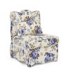 Syemin Accent Chairs Floral Farmhouse Armless Dining Chairs, Upholstered Accent Chair with Padded Seat for Dining Room, Blue, 23.62"*25.8"*33.46" - 2 of 4