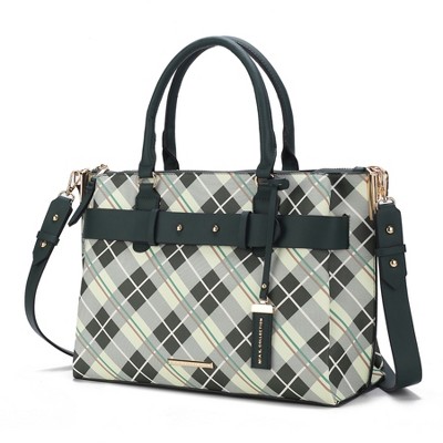 MKF Collection Vivian Plaid Women’s Satchel Bag by Mia K