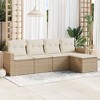 vidaXL Garden Sofa Set Beige PE rattan - 2 of 4