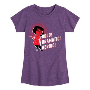 Girls' - The Incredibles - Edna Bold Dramatic Heroic Fitted Short Sleeve Graphic T-Shirt - 1 of 2