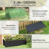 Galvanized Steel Planter Box with Crop Cage and Shade Cloth, Raised Garden Bed for Flowers, Veggies and Herbs - 4 of 4