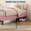 Full Size Bed Frame for Kids, Upholstered Platform Bed Frame with Adjustable Headboard & Led Light, No Box Spring Needed, for Kids' Room Nursery - 4 of 4