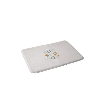 Iveta Abolina Coeur Neutral Memory Foam Bath Mat Blue - Deny Designs