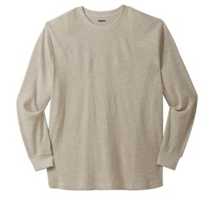 KingSize Men's Big & Tall Tall Waffle-Knit Thermal Crewneck Tee Big - 1 of 4