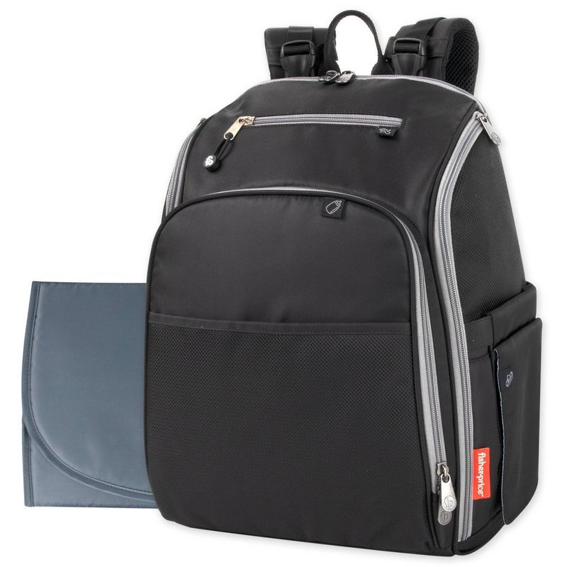 Fisher-Price Kaden Diaper Backpack - Black, 1 of 12