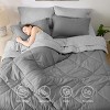 5/7 Pcs Bed in a Bag with Contrast Color Solid Design Bedding Set - 2 of 4