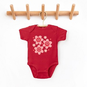 The Juniper Shop Hippy Flower Valentine Baby Bodysuit - 1 of 3
