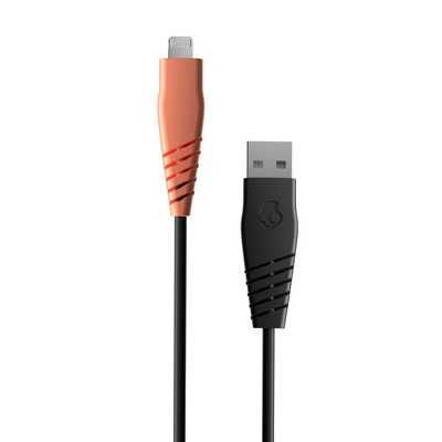 Skullcandy Line USB-A to Lightning 4ft Charging Cable - True Black/Orange