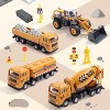Skirfy Construction Vehicles Boys Toy Playsets, Crane Truck Excavator Crane Dump Truck Toy Car Sets Gift for Kids - 2 of 4