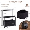 VECELO 2-Drawer Lateral File Cabinet, Rolling Printer Stand with 3 Open Storage Shelf, Fits A4 or Letter Size - image 3 of 4