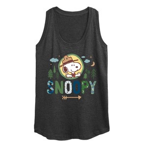 Women's - Peanuts - Ranger Snoopy Graphic Racerback Tank - 1 of 4