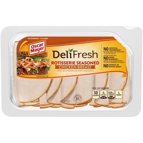 Oscar Mayer Deli Fresh Sliced Rotisserie Seasoned Chicken Breast 9oz Target