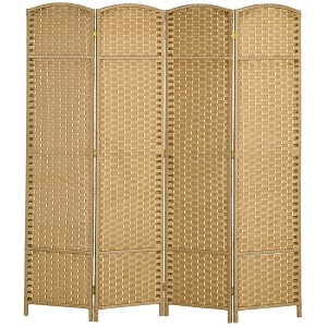 Maliang Room Divider, 4 Panel Folding Privacy Screen, 5.6' Tall Freestanding Wall Partition for Home Office, Bedroom - 1 of 4