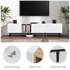 ChicFurnit TV Stands and Consoles Entertainment Center with Storage Cabinets and Open Shelf Media Console for Living Room, White, 76.8"*15"*18.9" - 4 of 4