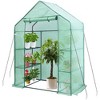 Hanience Walk-in Outdoor/Indoor Covered Portable Plant Greenhouse for Gardens, Patios, and Yards with 4 Wired Shelves, and Roll-Up Zippered Door, - 2 of 4