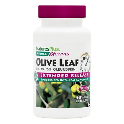 Olive Leaf Extract 500mg Time Release by Nature's Plus  -  30 Sustained Release Tablet