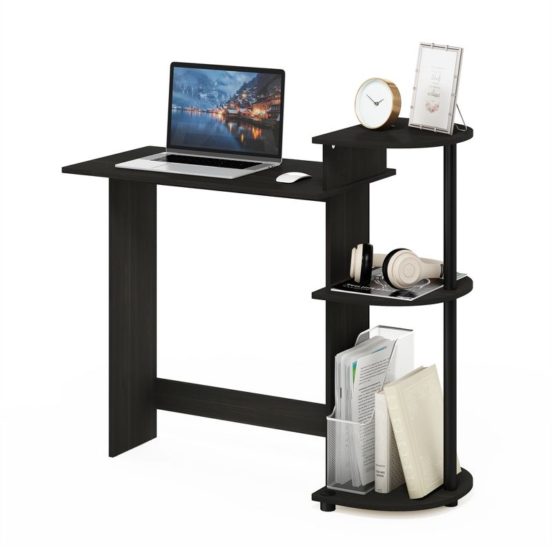 Furinno Compact Computer Desk with Shelves, 4 of 7