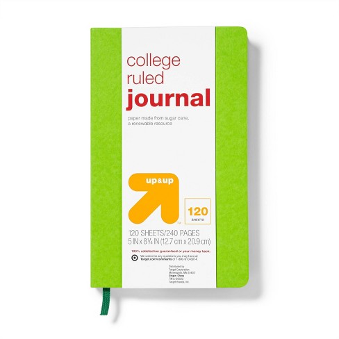 192 Sheet College Ruled Journal 7x10 Spiral Cream Linen - Threshold™ :  Target